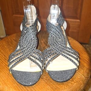 Charter Club Women's Embellished Textured Wedge Sandals Size 8M